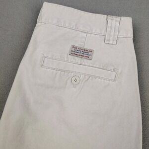 Vintage 2003 Old Navy Khaki Shorts Men 33 Beige Flat Front Casual Preppy 9" Mint